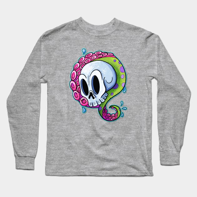 Skull 'N' Kraken Long Sleeve T-Shirt by AndrewPawley